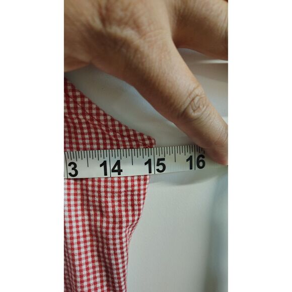 Pink Cattelac Red and White Plaid Medium Dress - Picture 5 of 6